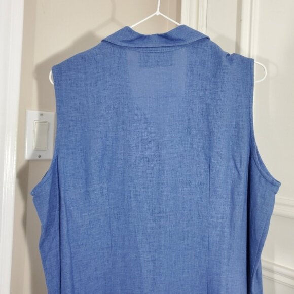 Vintage CALIFORNIA GIRL Maxi Button Down Linen Dress - Picture 8 of 15